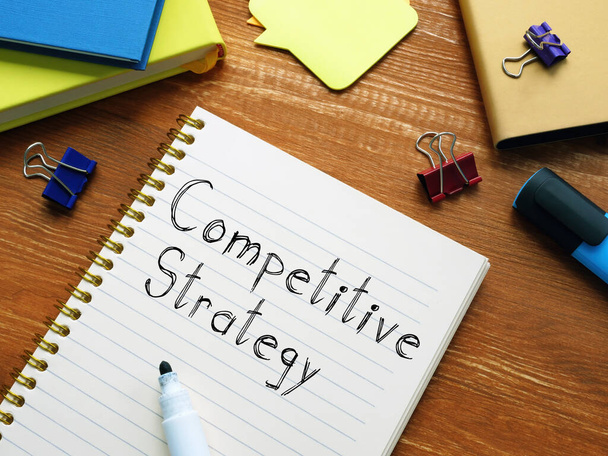 La stratégie concurrentielle est montrée sur la photo d'entreprise conceptuelle
 - Photo, image