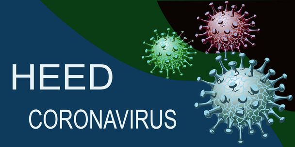Attenzione, Coronavirus. Avvertimento poster. illustrazione
. - Foto, immagini