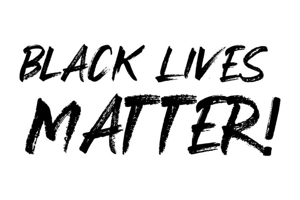Mão esboçado Black Lives Matter citação. Letras para cartaz, panfleto, cabeçalho, mídia social, banner
 - Vetor, Imagem