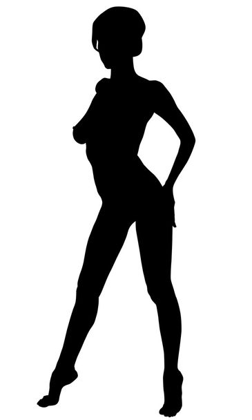Сексуальна жінка силует
 - Вектор, зображення