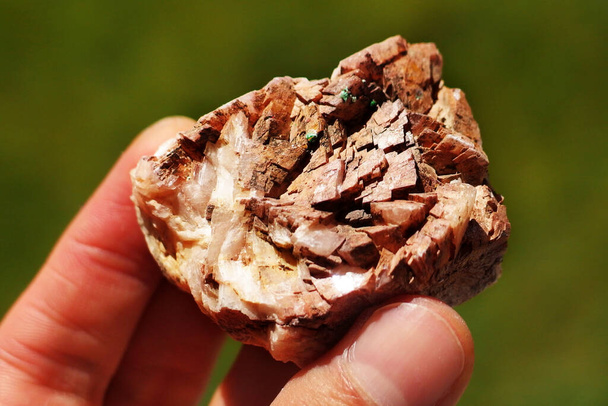 Siderite rock from Spain held in a hand - Photo, Image