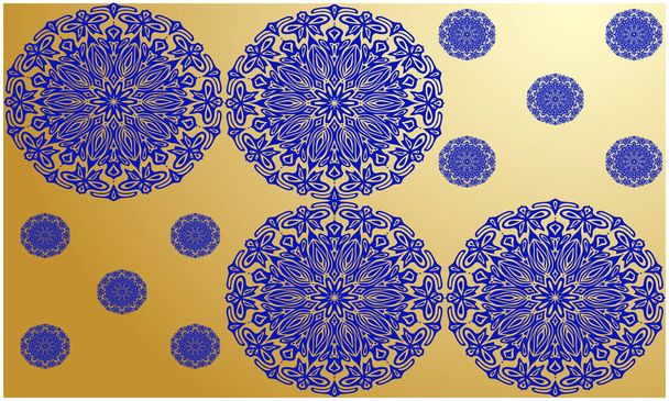 digital textile design of ornament art - Vector, Image