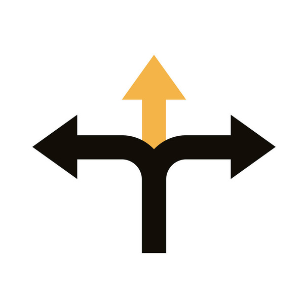 left and right arrows navigations guide line style - Vector, Image