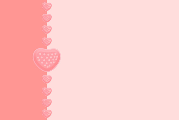 バレンタインデーの背景とハート、バレンタインデーのハート型ピンクカードの背景 - 写真・画像