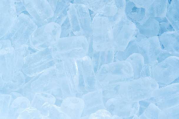 Ice cubes background.High angle view of heap of man made ice - Foto, immagini