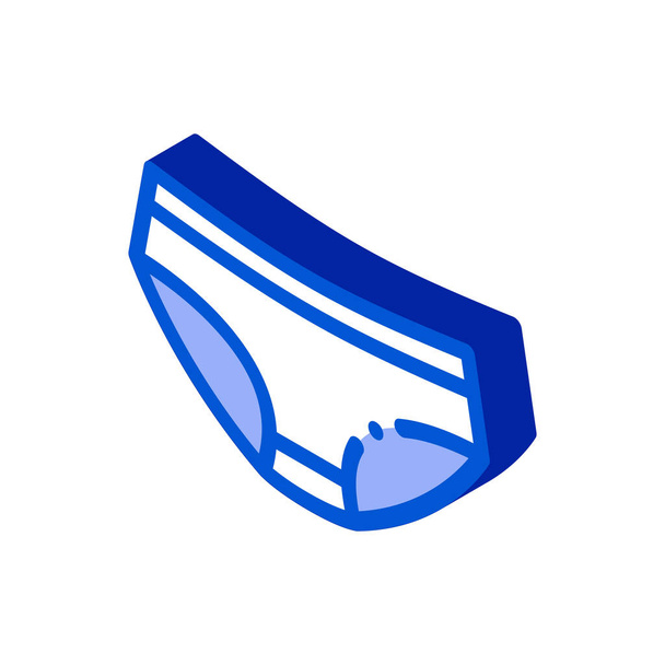 Midi Pants Icon Vector. Isometric Midi Pants sign. color isolated symbol illustration - Vector, Image