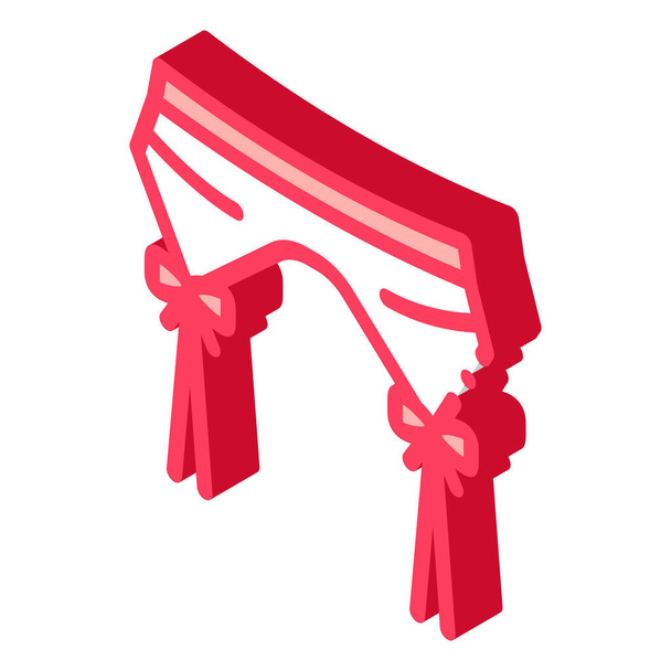 Vektor ikony zavěšeného pásu. Isometric Suspender Belt sign. barevný izolovaný symbol ilustrace - Vektor, obrázek