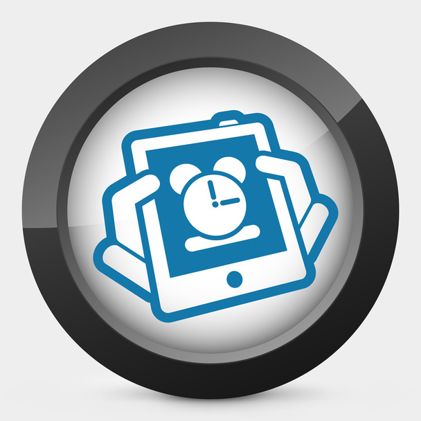 Tablet clock icon - Vector, Image
