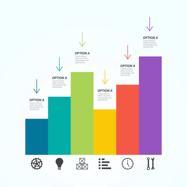 Bar Chart kaavio kaavio Taloudellinen Analyyttinen tilastollinen Business Infographic Illustration - Vektori, kuva