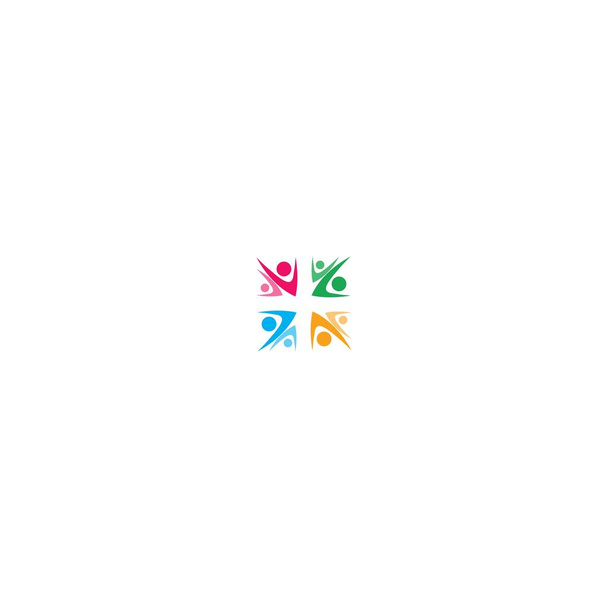 Група спільноти, група людей, ілюстрація піктограм логотипу догляду
 - Вектор, зображення