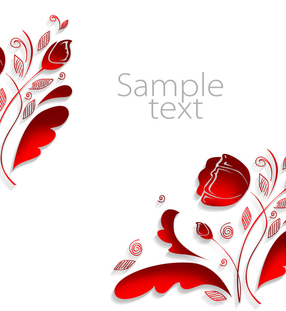 Texture with red flowers - Photo, Image