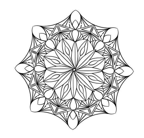 Okrągły wzór w postaci mandali  - Wektor, obraz