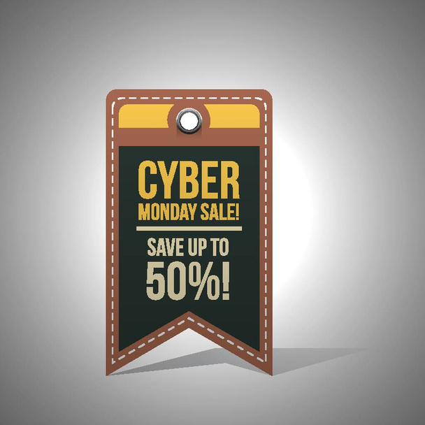cyber monday sale tag - Διάνυσμα, εικόνα