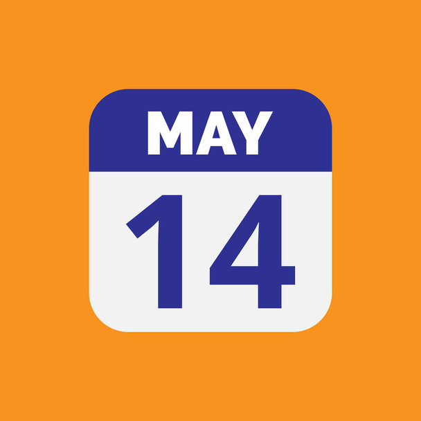 May 14 Calendar Date Icon Stock Vector - Vector, Image