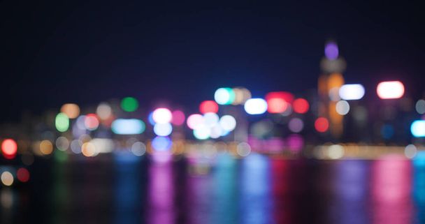 Размытость ночного вида города - Фото, изображение