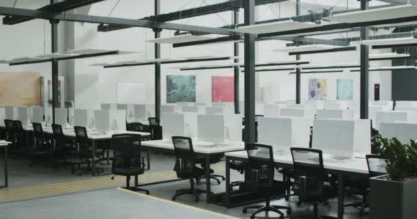 Rental office for IT workers with covered computers - Footage, Video