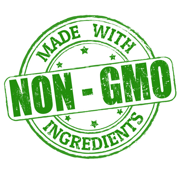 Made with Non - GMO ingredients stamp - Вектор,изображение