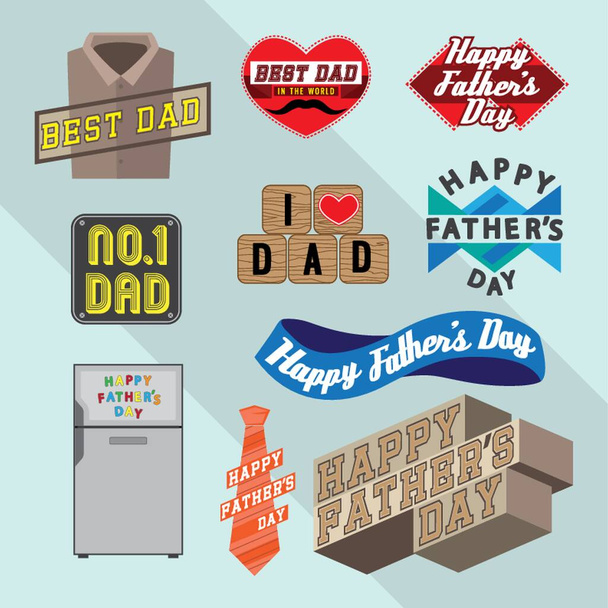 collection of father's day cards - Wektor, obraz