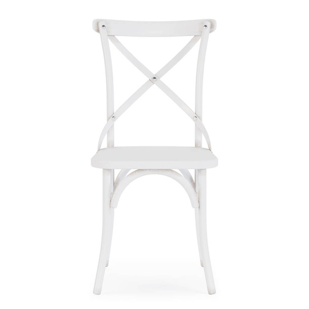 Καρέκλα Βιέννης απομονωμένη σε λευκό φόντο. Περιλαμβάνεται η διαδρομή αποκοπής. 3D απόδοση. - Φωτογραφία, εικόνα