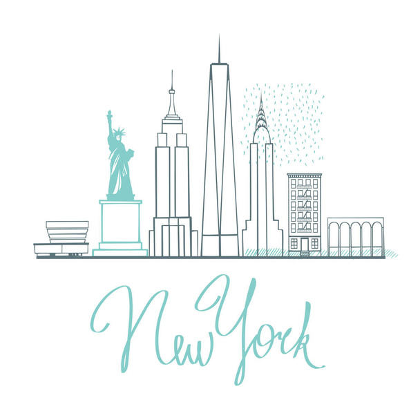  New York city. Vector illustration. - Vector, Image