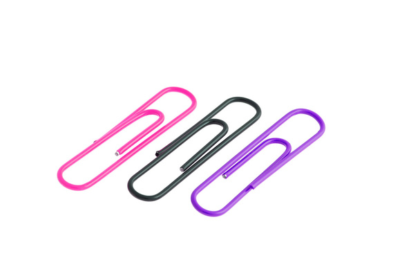 Colored paper clips. - Photo, Image
