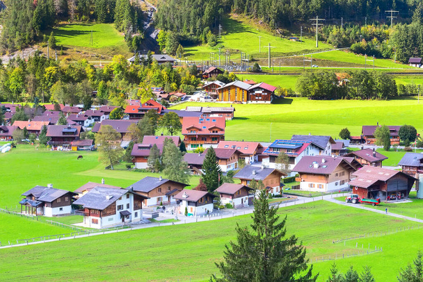 Кандерштег, панорама гор, Швейцария
 - Фото, изображение