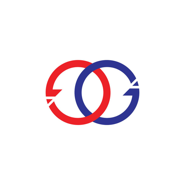 letters ge cirkel pijl kleurrijke logo vector - Vector, afbeelding