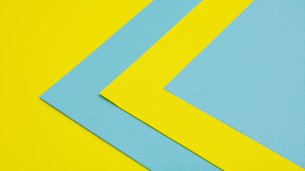 青と黄色の紙の質感 - 写真・画像