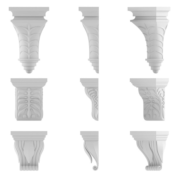 Columna clásica. Elementos ornamentales
 - Foto, Imagen