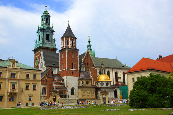 Wawel-kathedraal op de heuvel wawel in Krakau (Kraków) - Foto, afbeelding