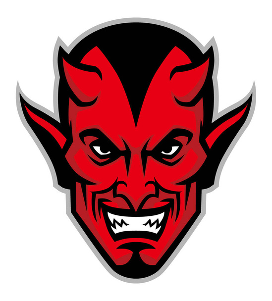 vector of furious devil head - Vetor, Imagem