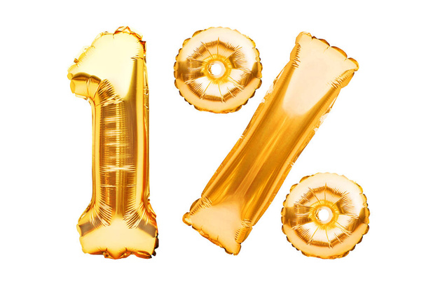 Номер 11 и знак процента сделан из золотых гелиевых надувных шариков, изолированных на белом. Золотая фольга номера для использования на веб и рекламные баннеры, плакаты, листовки. Концепция Черной пятницы
. - Фото, изображение