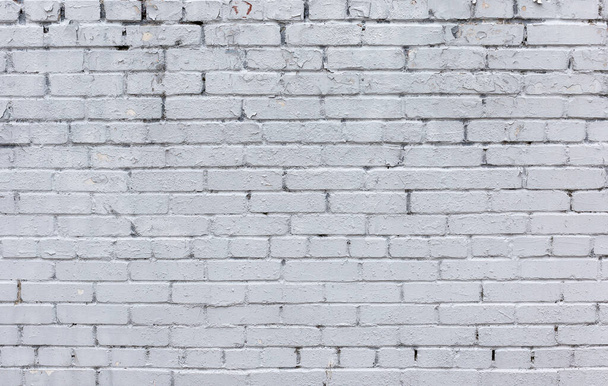bílá cihlová stěna textura s tmavými mezivrstvami - Fotografie, Obrázek