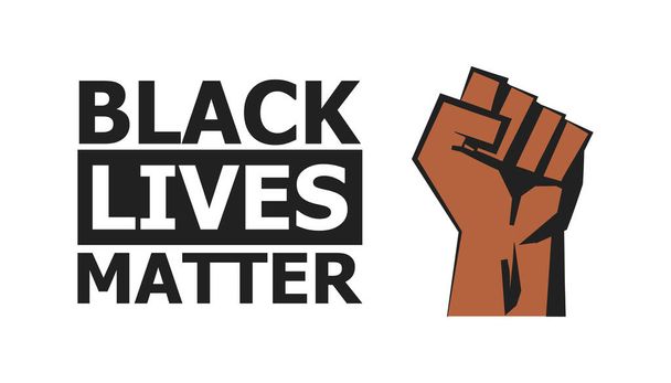 Cartaz de matéria de vidas negras. Não há conceito de racismo no plano. Ilustração vetorial
 - Vetor, Imagem