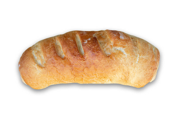 handmade homemade bread. Isolated on white background - Photo, Image