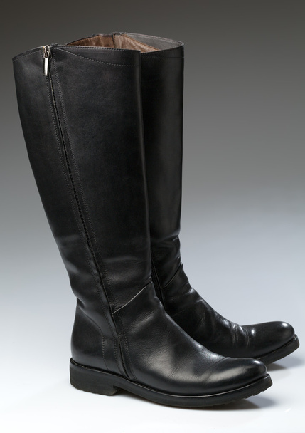 Leather boots - Stock Image - Zdjęcie, obraz