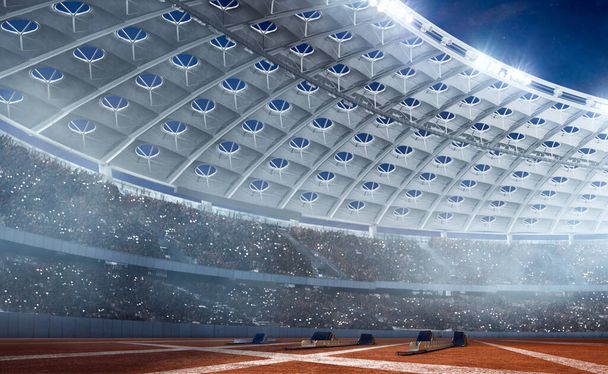 3-D athletics stadium. Render 3-d. - Photo, Image