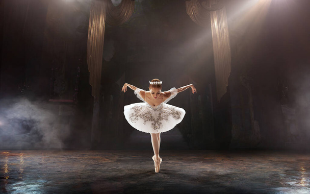 Balett. Klasszikus balett néhány balett táncos előadásában - Fotó, kép