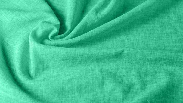 The finest cotton fabric in trendy color 2020 - Aqua Menthe - Photo, Image