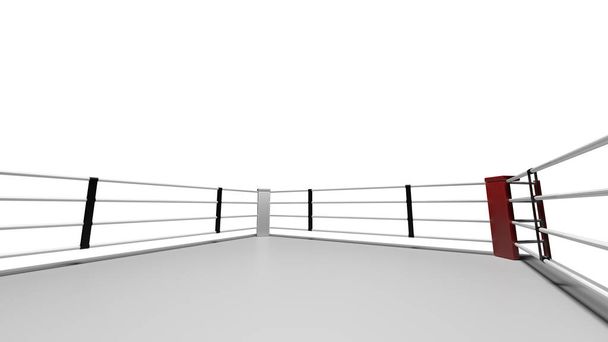 3D render Boxing gyűrű. - Fotó, kép