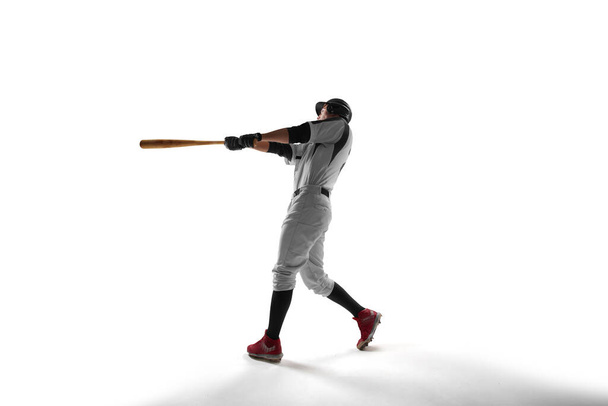 Professional baseball pelaaja valkoisella taustalla - Valokuva, kuva