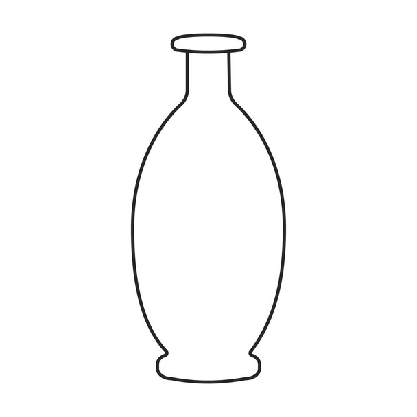 Bottle sunflower oil vector icon.Line vector icon isolated on white background bottle sunflower oil. - Вектор, зображення