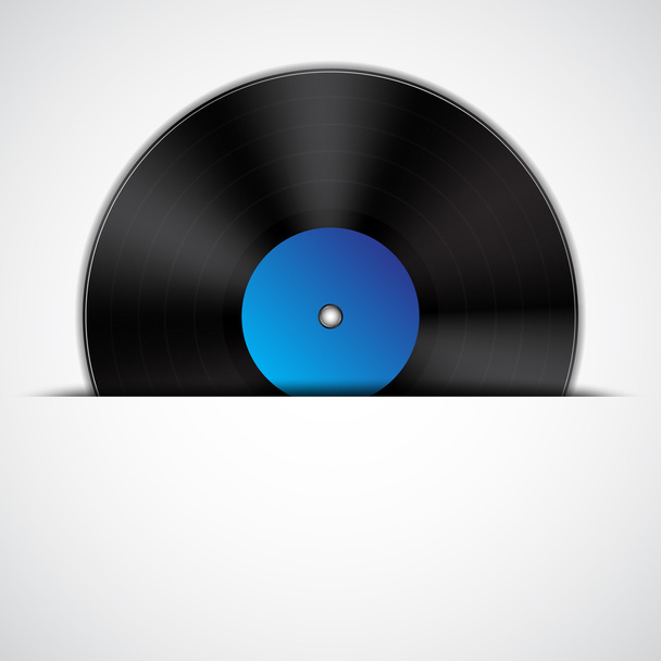 Background with vinyl record - Vector, Image