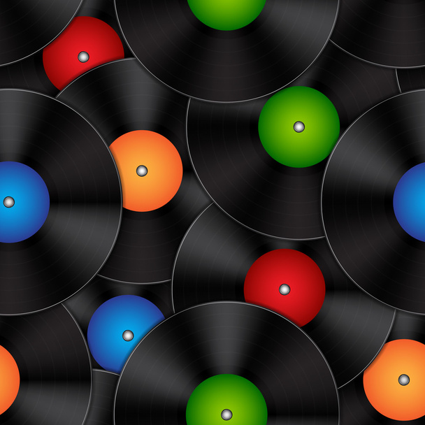 Background with vinyl records - Vector, Image