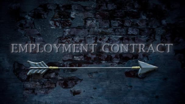 Street Sign the Way to Employment Contract - Footage, Video