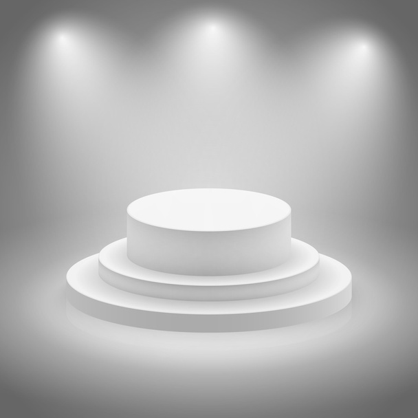 Palcoscenico illuminato vuoto bianco
 - Vettoriali, immagini