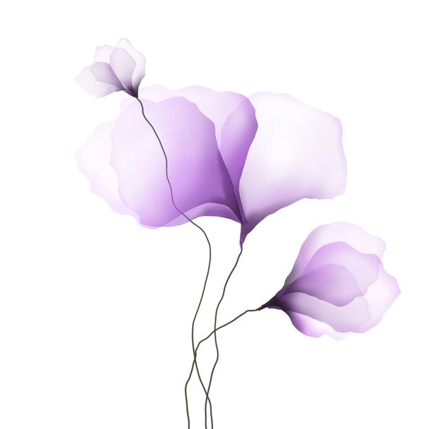 flowers watercolor illustration template set design print  - Foto, immagini