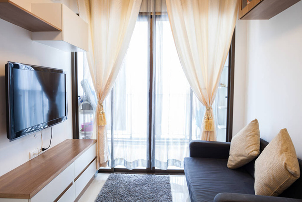 Modern condominium living room and bedroom - Foto, Bild