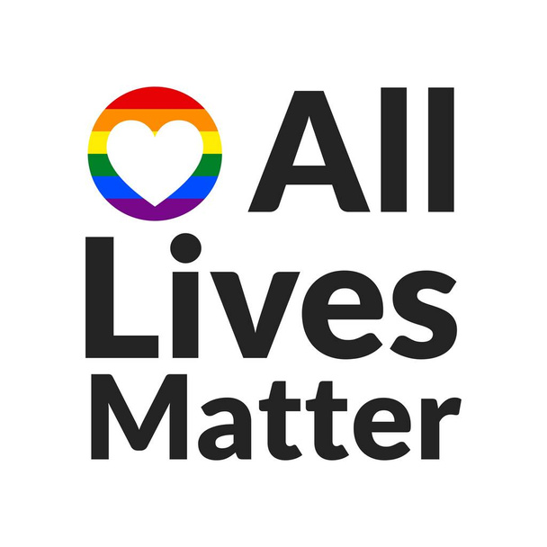 All Lives Matter conceito. Modelo para fundo, banner, cartaz com inscrição de texto. Ilustração do Vector EPS10
. - Vetor, Imagem