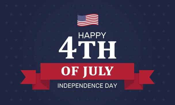 Independence day USA banner template. 4th of July celebration concept - Vector, imagen